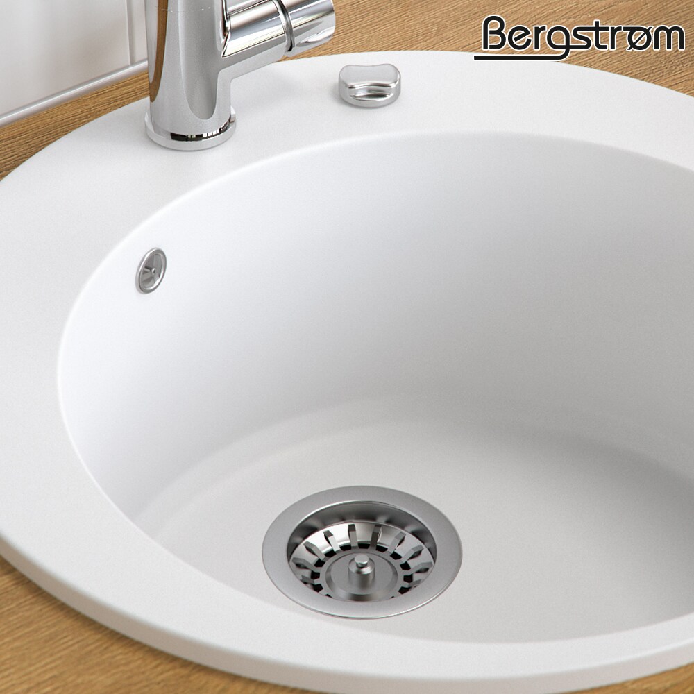 Granit Spüle Küchenspüle Einbauspüle Spülbecken+Drehexcenter+Siphon Weiß