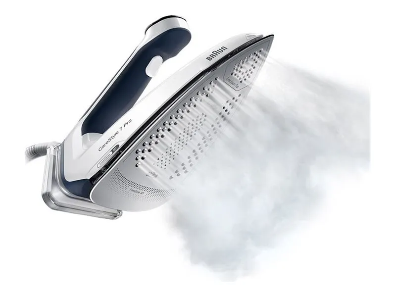 Braun CareStyle 7 Pro IS 7282 BL - Dampstrygejern med automatisk afbrydelse - såleplade: EloxalPlus FreeGlide 3D - 2700 W - blå