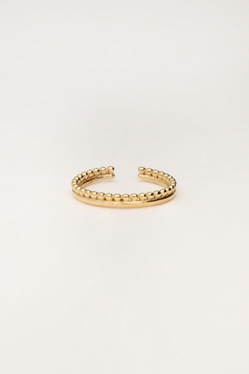 Iconic smalle ring met bolletjes