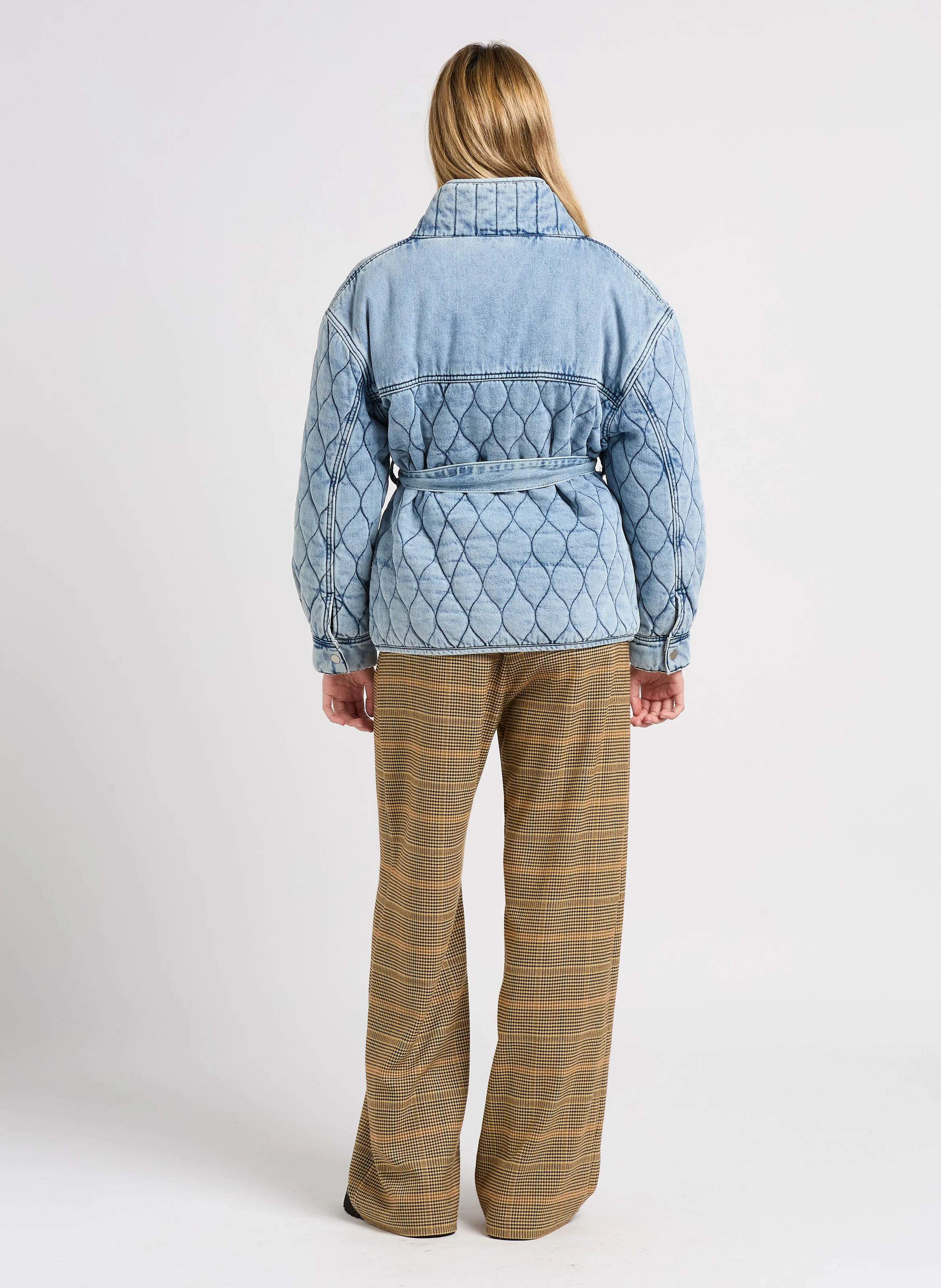 JOHN - Pantalon large imprimé | Marron