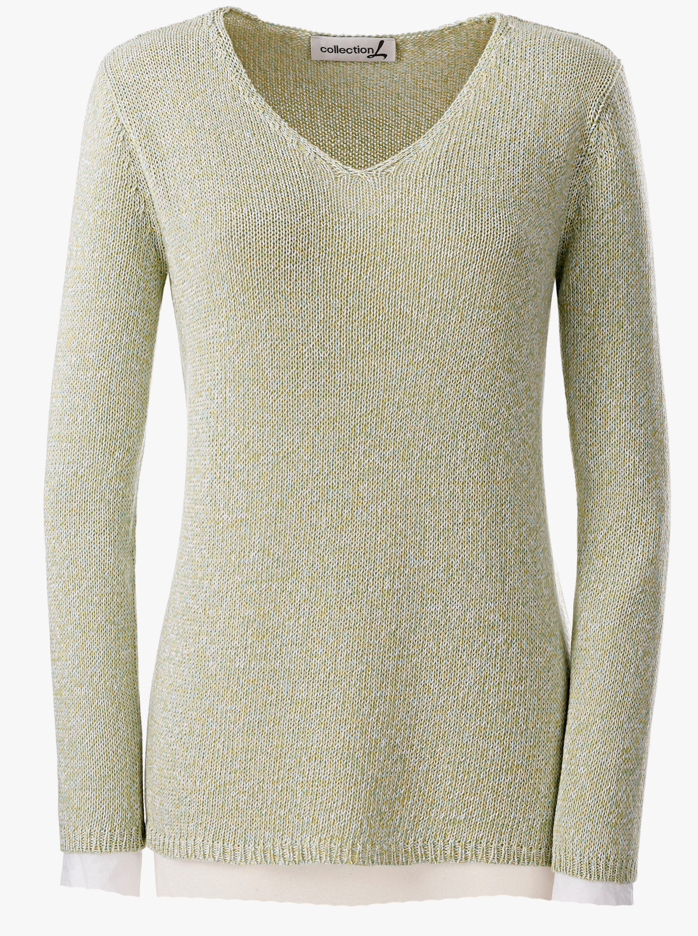 Strickpullover aus Melangegarn