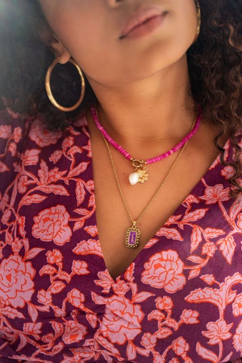 Bold Spirit ketting paarse amour bedel