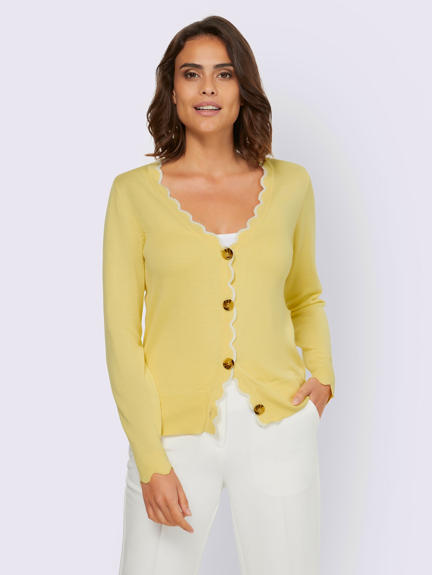 Veste en tricot détails contrastés