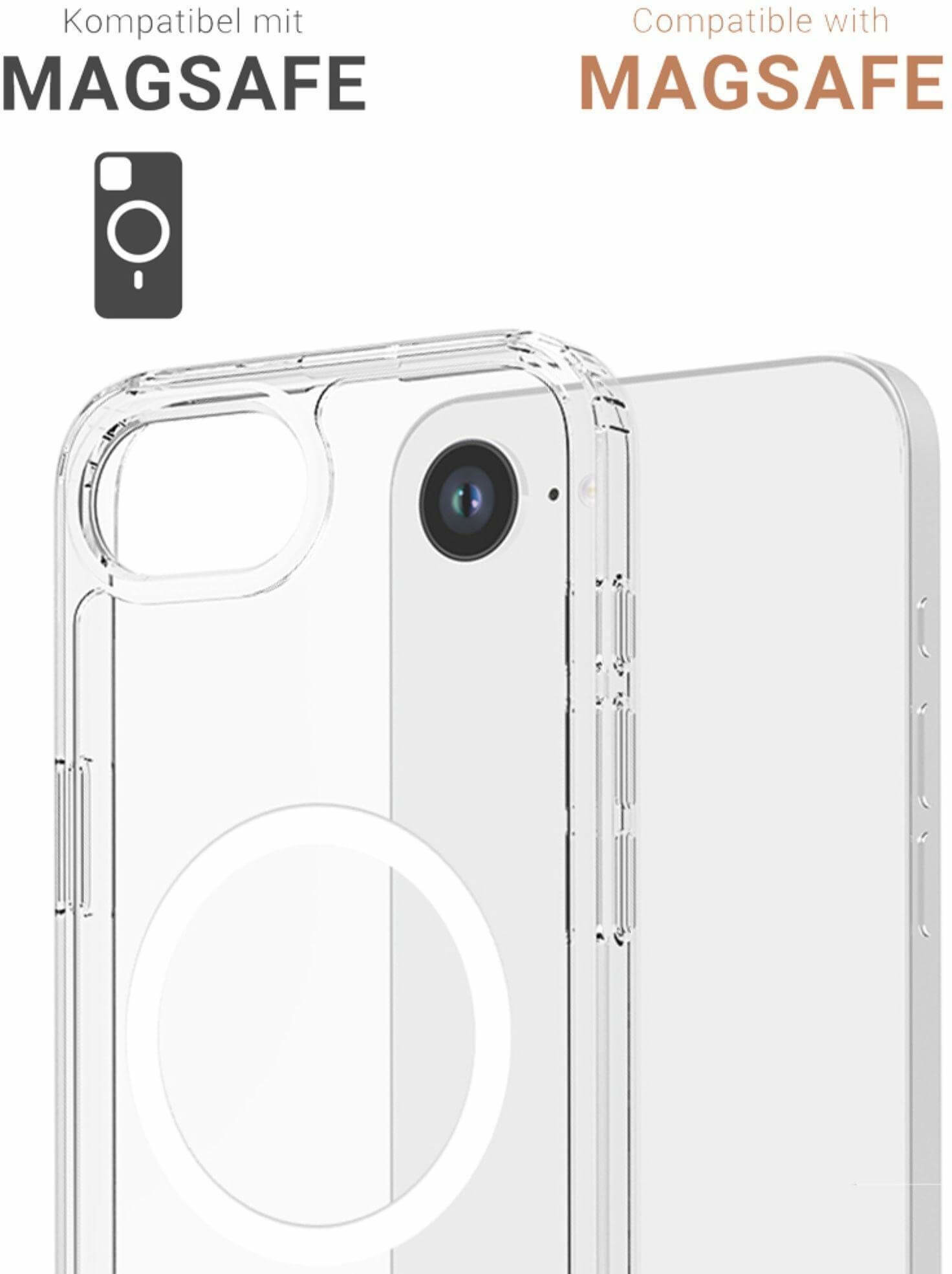 iPhone 16e MagSafe Hybrid Hülle TPU Bumper   Acryl Rückseite Pankow (11112) - Transparent