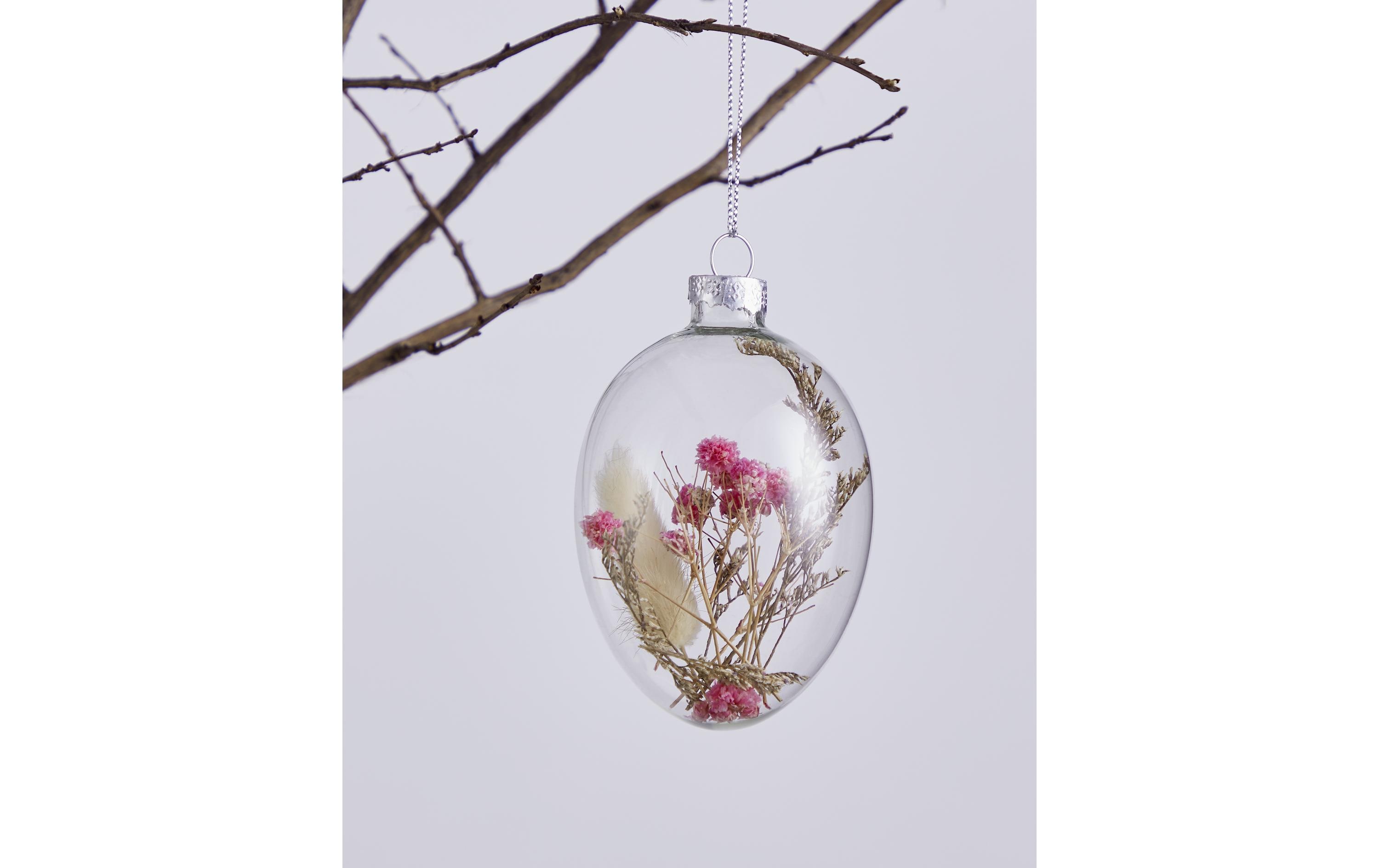 Aufhänger Fintry 12 Stück, Rosa/TransparentOstereier zum Aufhängen