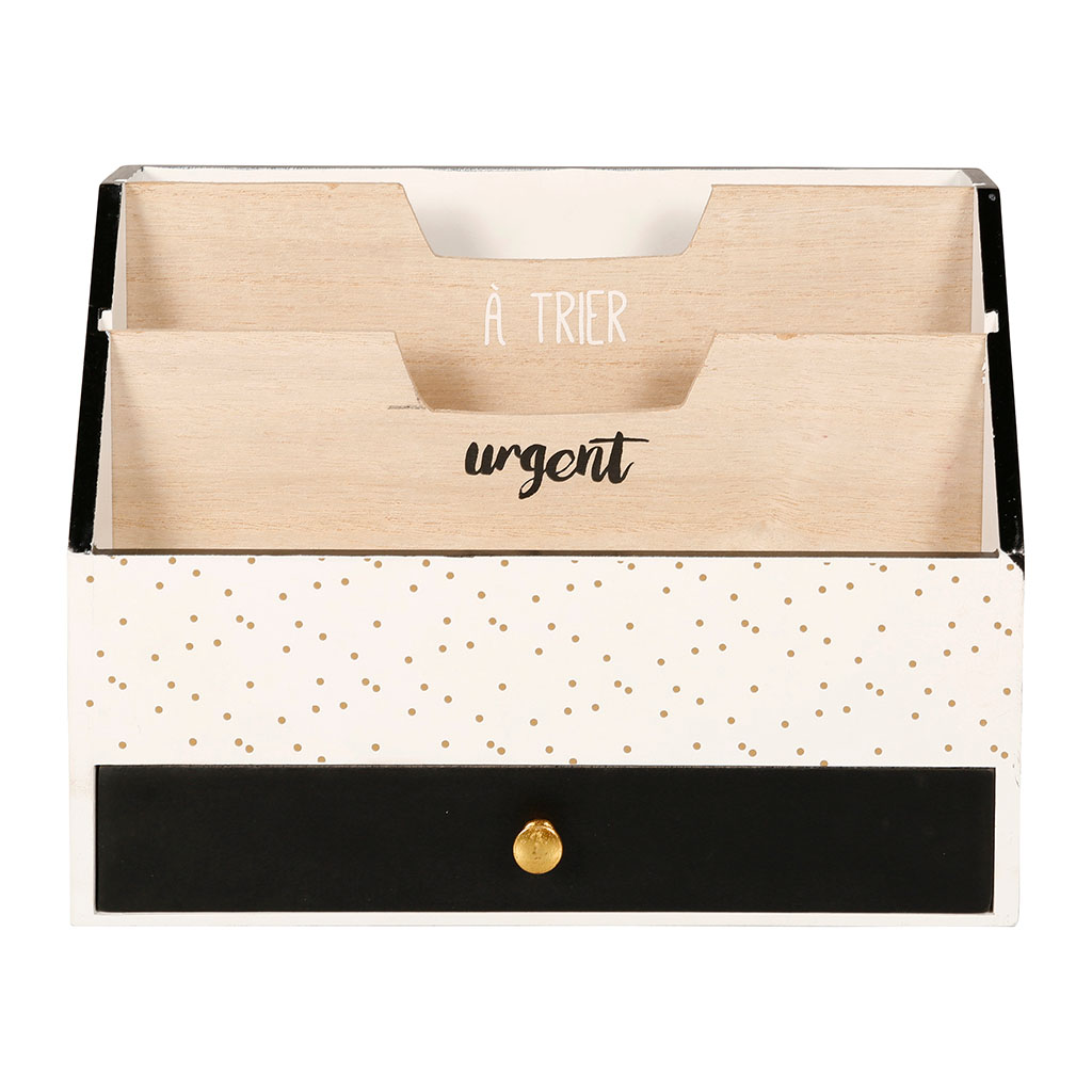 Range courrier bois urban 22.5x16.5x9cm