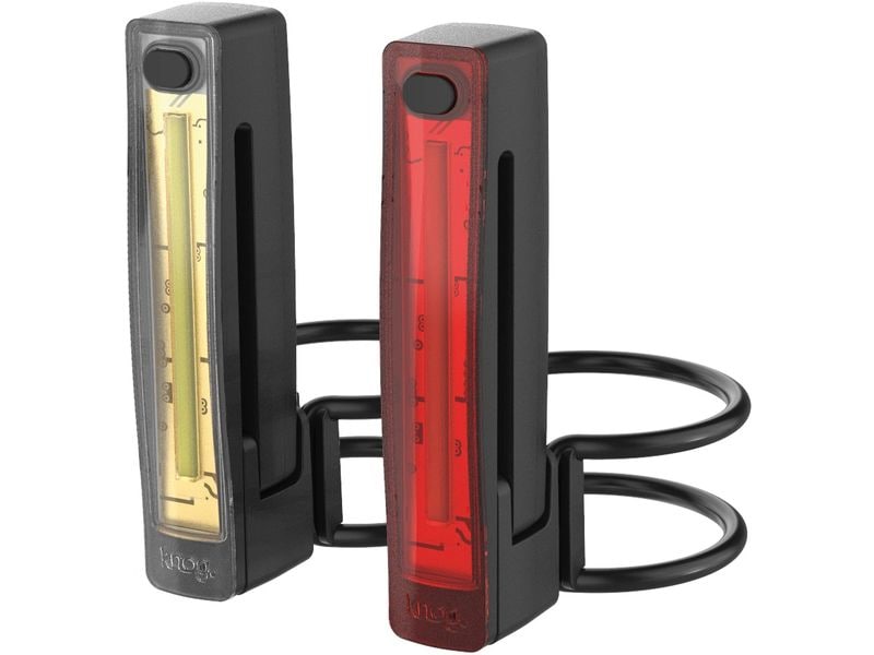 knog. Velolampe Plus Lichtset, Schwarz Lichtset fürs Fahrrad