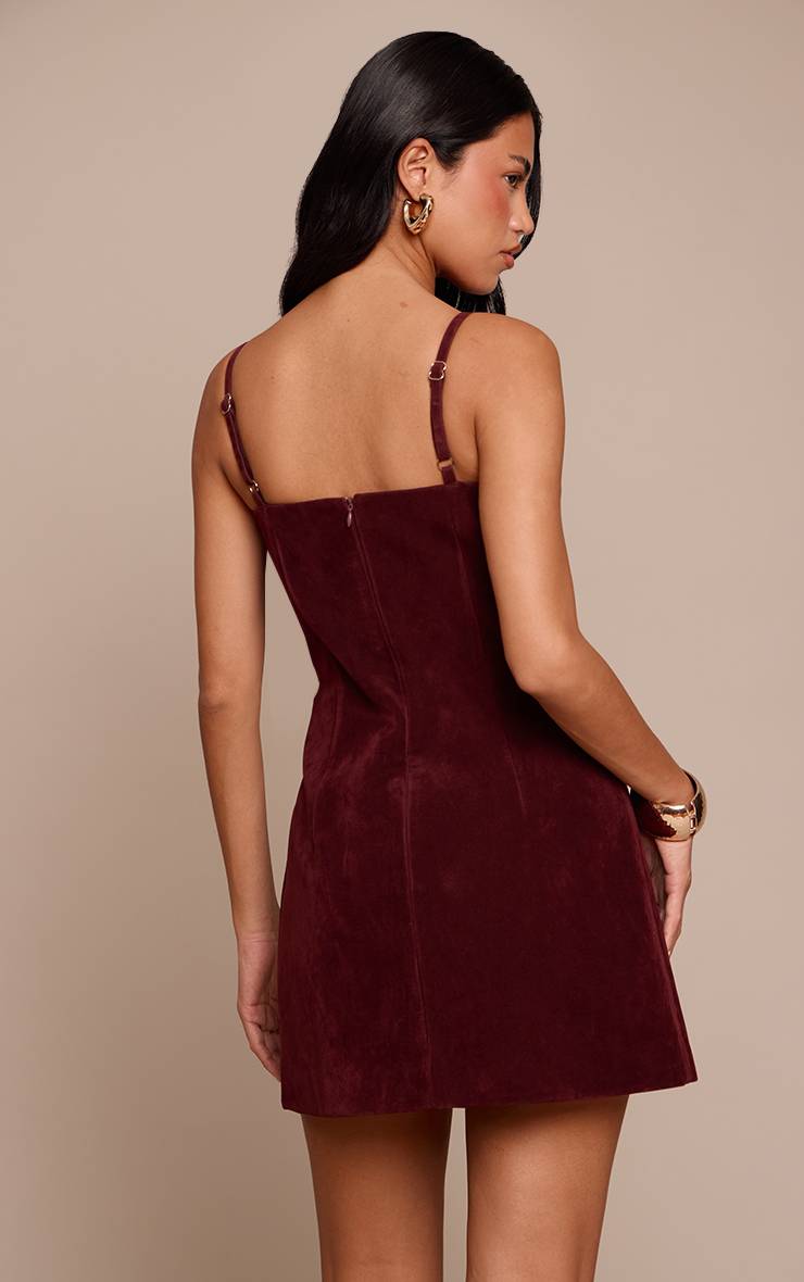 Prune Robe Courte Droite En Synthétique Avec Détail Corset