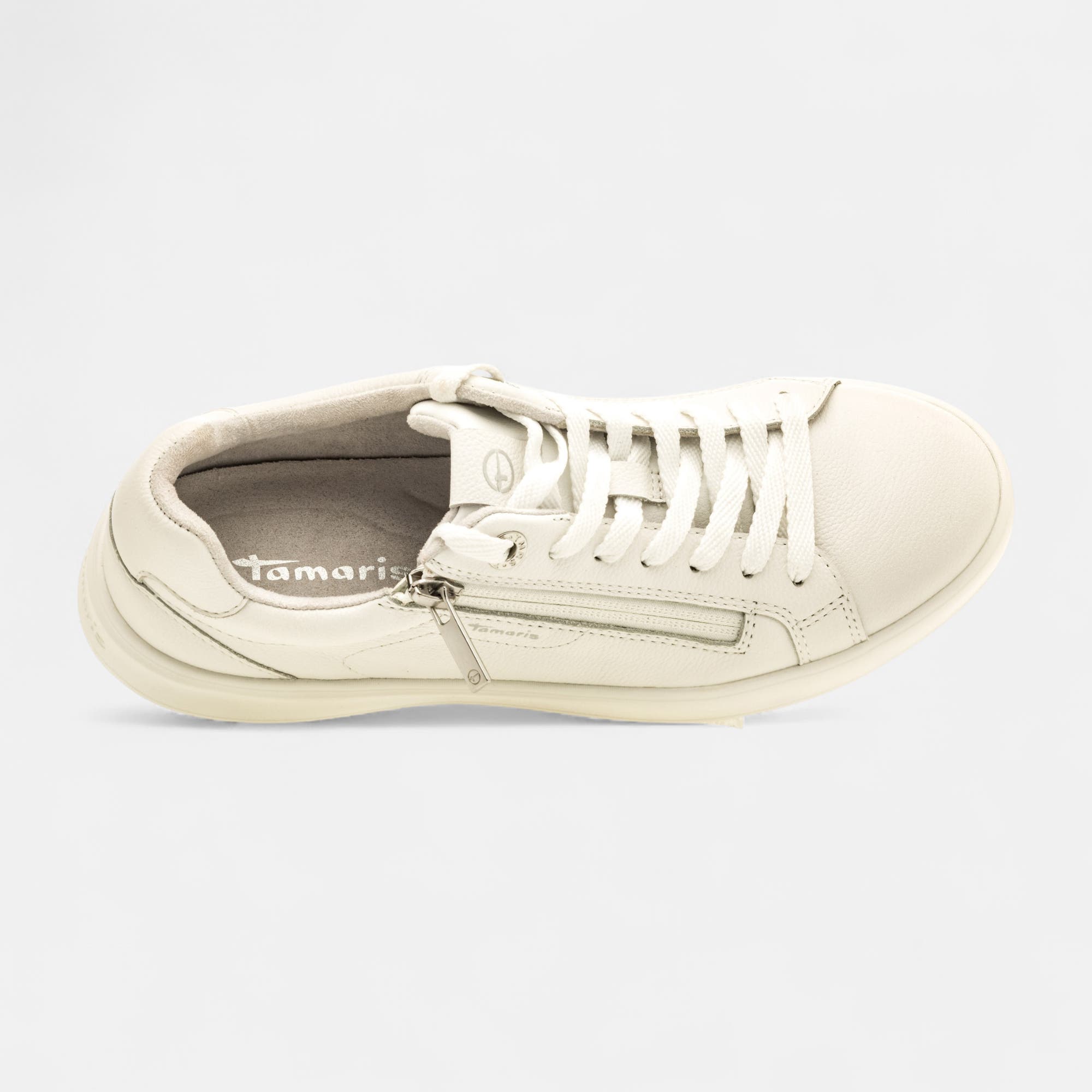 Baskets basses Femme en cuir blanc