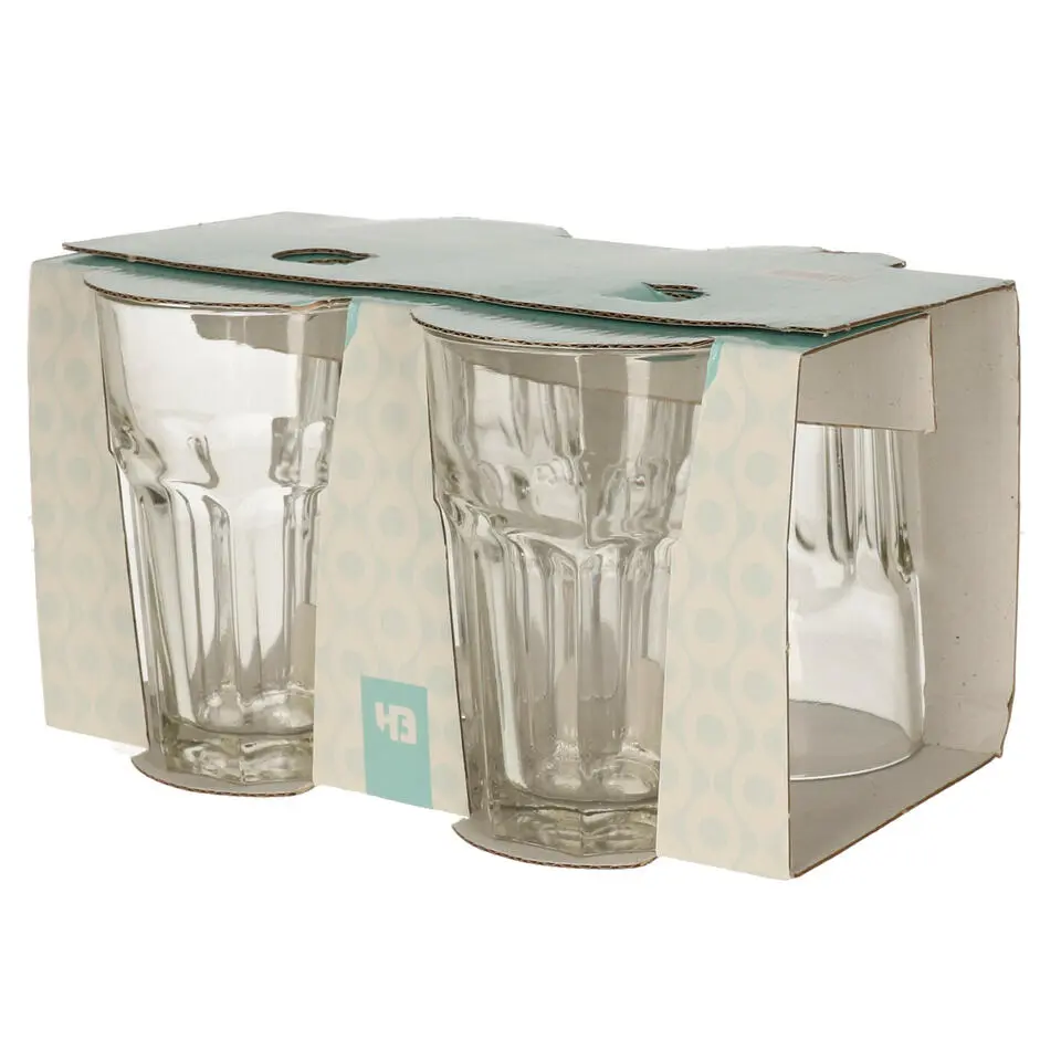 Excellent Houseware Drinkglazen set - 4x - 360ml - water glazen