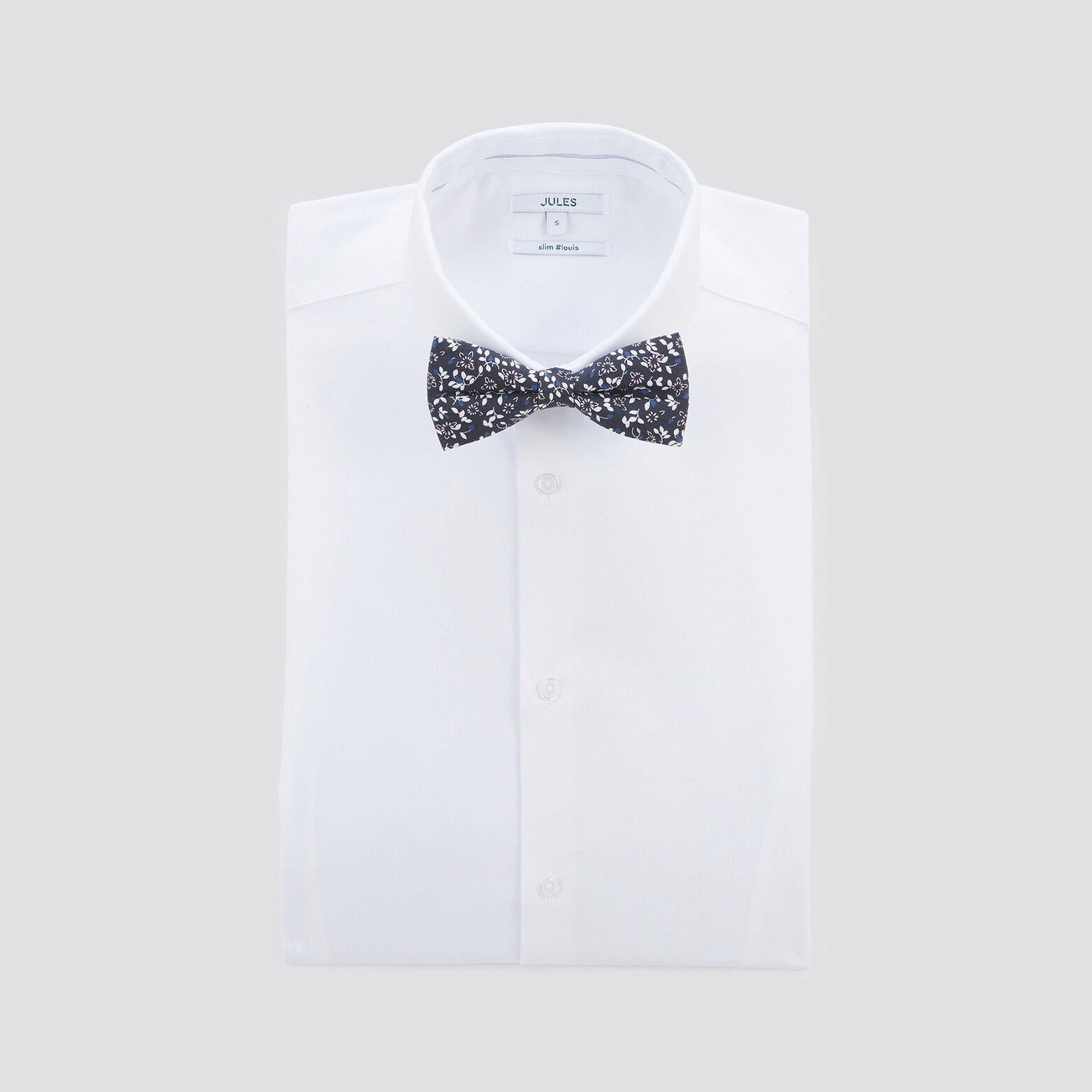 Nœud papillon fleuri Bleu foncé