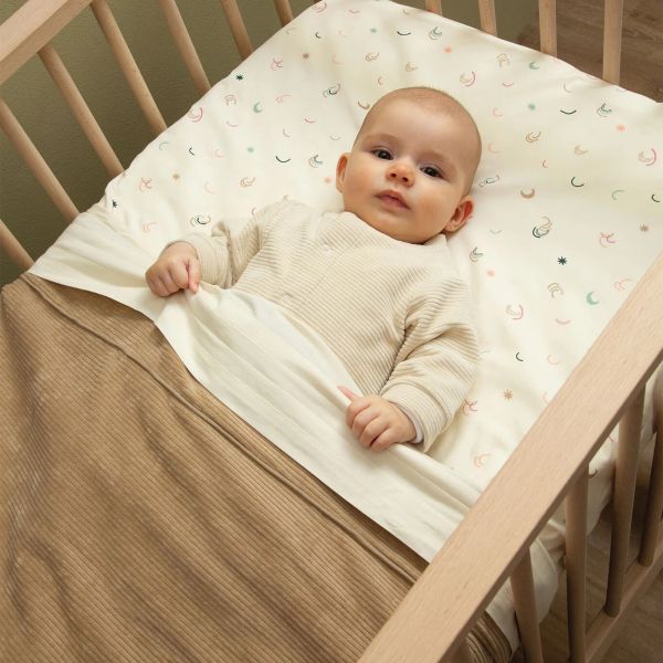Witlof For Kids Velvet Rib Tuck-Inn Ledikantdeken - Soft Sand