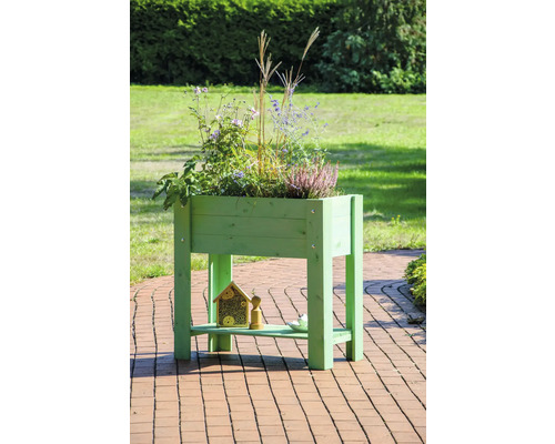 Verhoogd tuinbed op palen, dobar, 80,3 x 40 x 78,4 cm, mintgroen