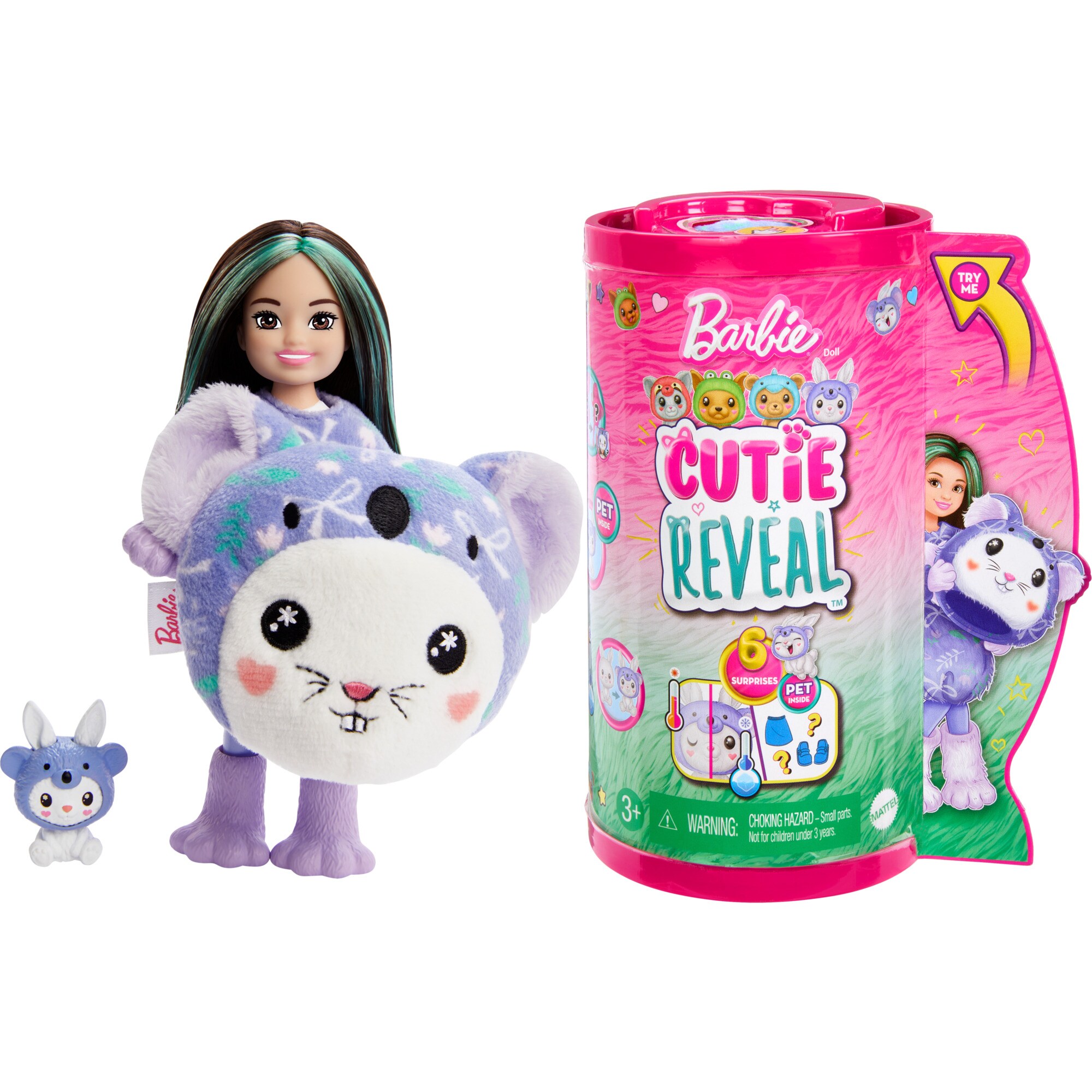 Mattel Puppe Barbie Cutie Reveal Chelsea Costume Cuties Serie - Bunny in Koala