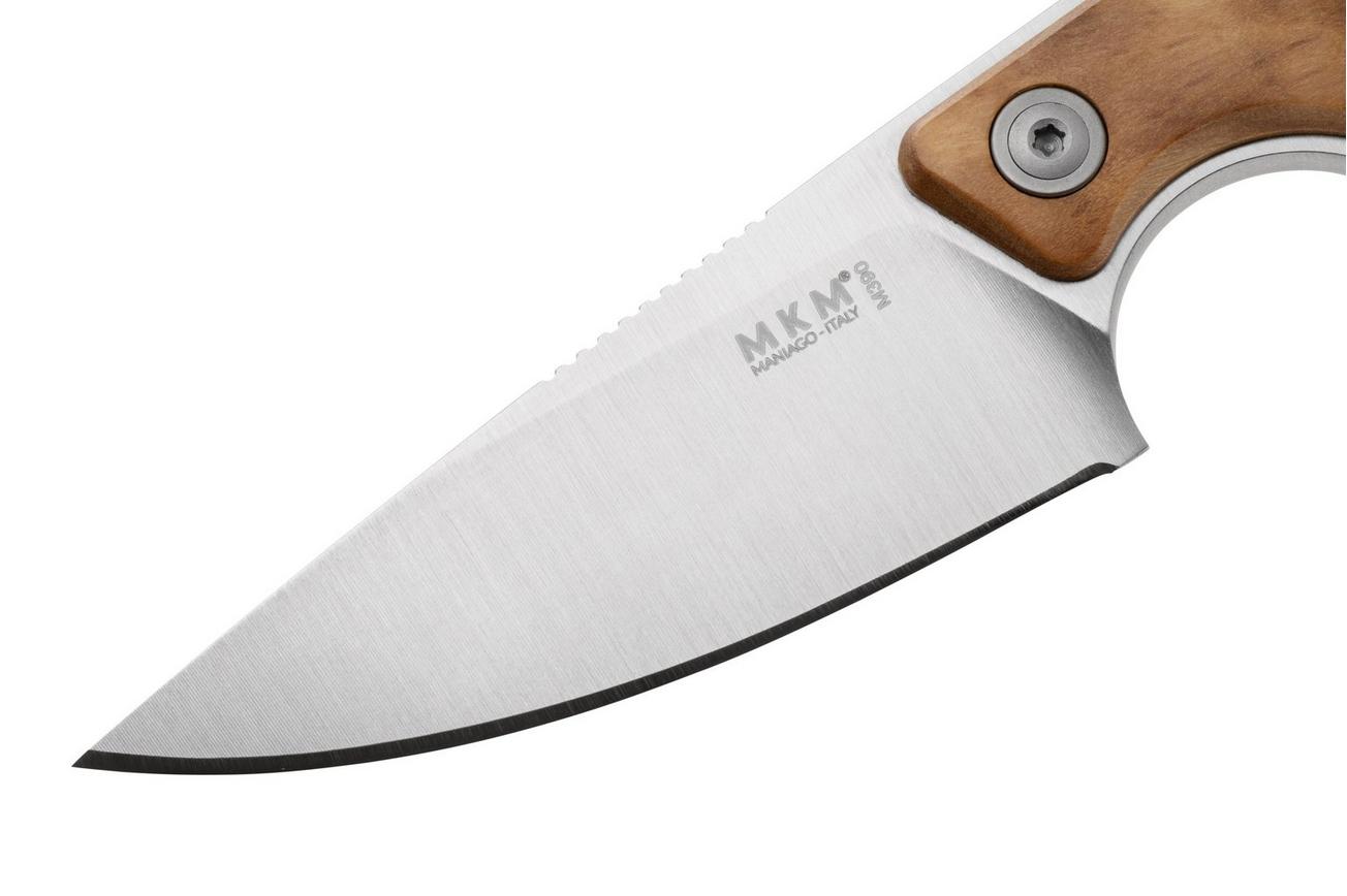 MKM Makro 1 Droppoint MK-MA01-O Olive Wood, vaststaand mes, Jesper Voxnaes design
