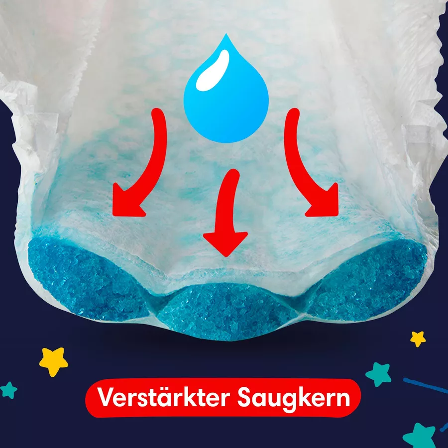 Pampers Baby-Dry Pants Night, Gr. 4 Maxi, 9-15kg, Monatsbox (1 x 180 Pants)