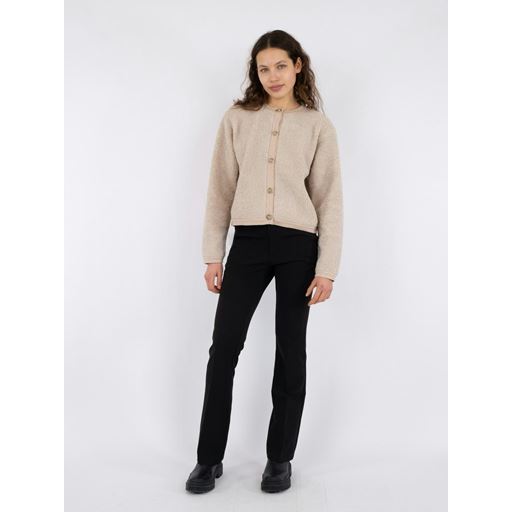 Neo Noir Limo Fluffy Knit Cardigan, Sand, 38