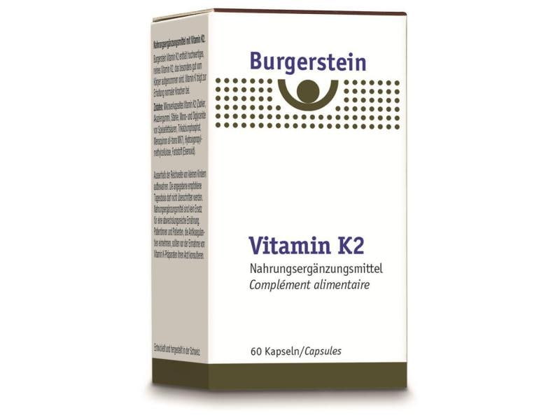 Burgerstein Vitamin K2 60 Kapseln Vegane Nahrungsergänzung mit Vitamin K2