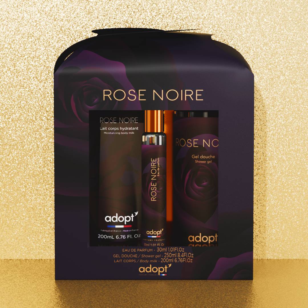 Rose Noire - Coffret eau de parfum 30 ml + gel douche 250 ml + lait corps 200 ml