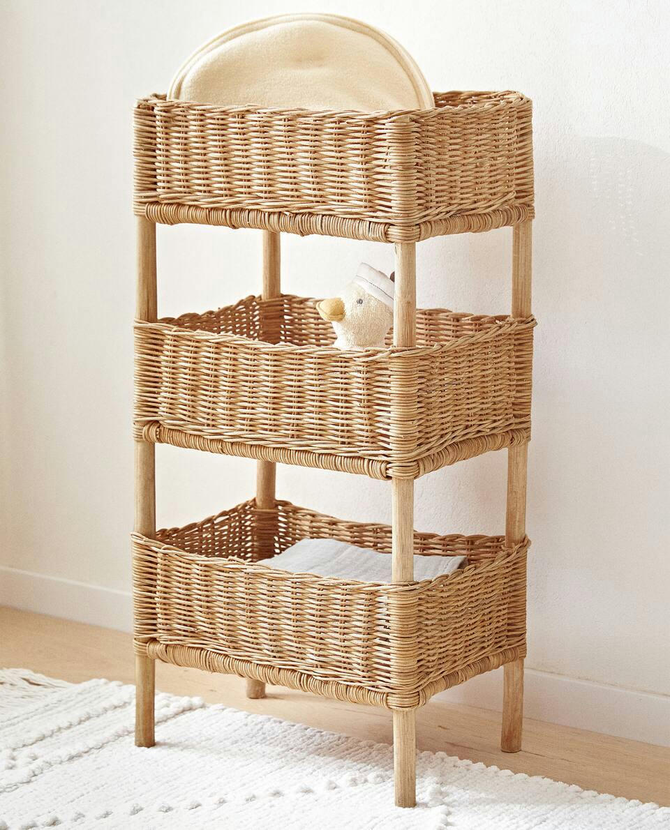 PRATELEIRA DE ARMAZENAMENTO DE RATTAN