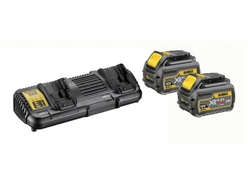 DeWALT DCB132T2-QW, Batteri- og opladersæt, Lithium-Ion (Li-Ion), 4 At, 18 V, DeWalt, Sort, Gul