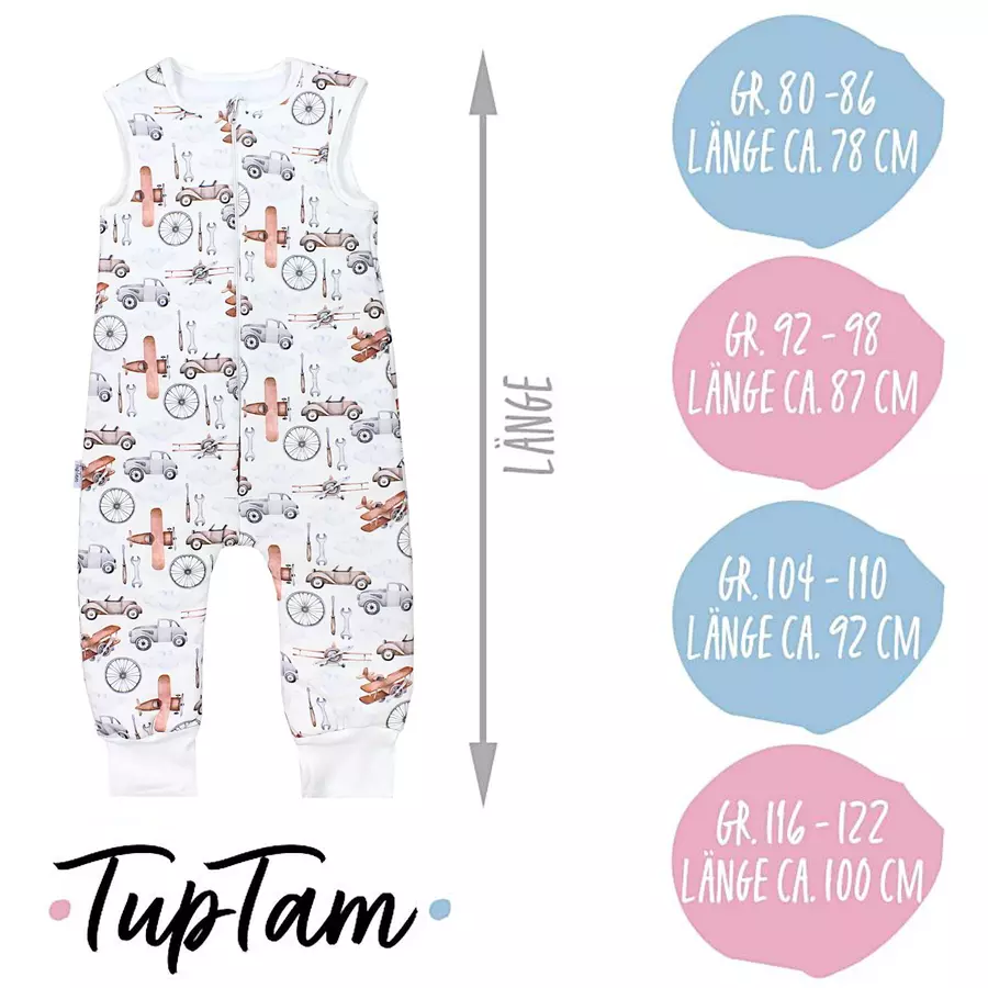 TupTam Baby  Winter Schlafsack mit Beinen 2,5 Tog weißbronze