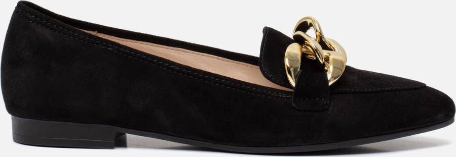 Gabor Stijlvolle loafers met verharde hiel voor smalle voeten Black Dames
