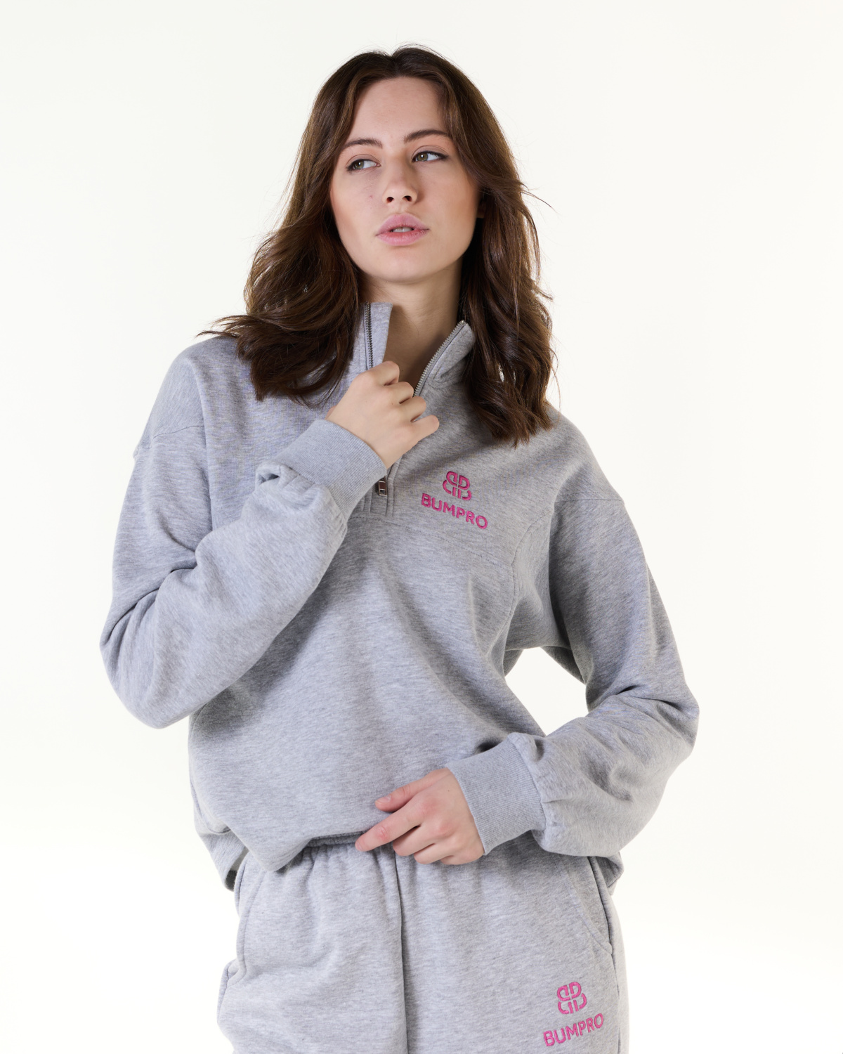 Bumpro BP 1\2 Zip Sweater Grey Marl
