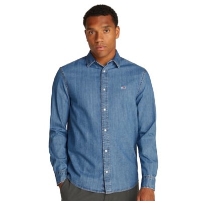 Chemise à manches longues homme Rglr Fit Mid Blue TOMMY HILFIGER