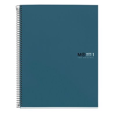 THE ORIGINAL NOTEBOOK, couverture rigide, A5, lignes horizontales, 80 feuilles de 1 couleur, Miquelrius, Océan.