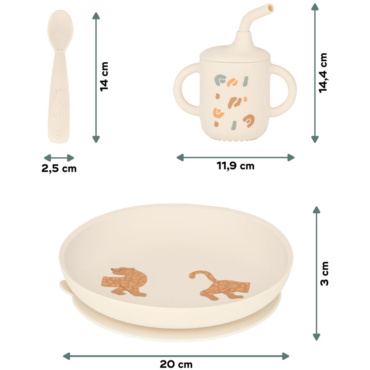 BabymoovBabymoov   Like a Grown-Up Silikon Geschirr Set Little Roar