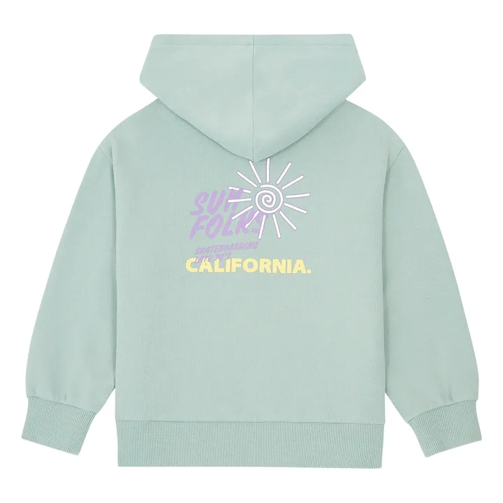 Hundred Pieces Sweat à Capuche Coton Bio  | Vert d'eau