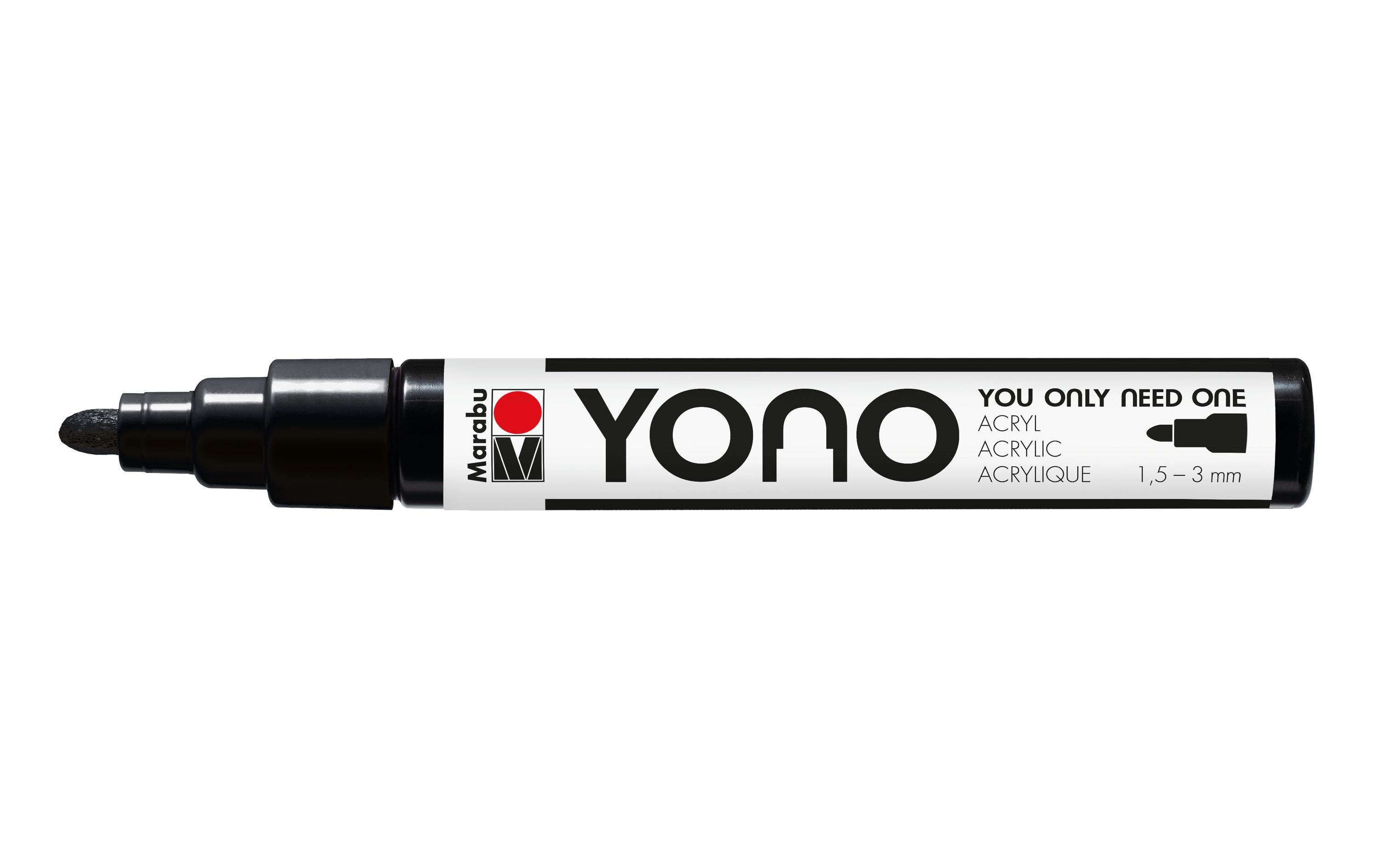 Acrylmarker YONO 1.5 - 3 mm SchwarzAcrylstift für alle Fälle