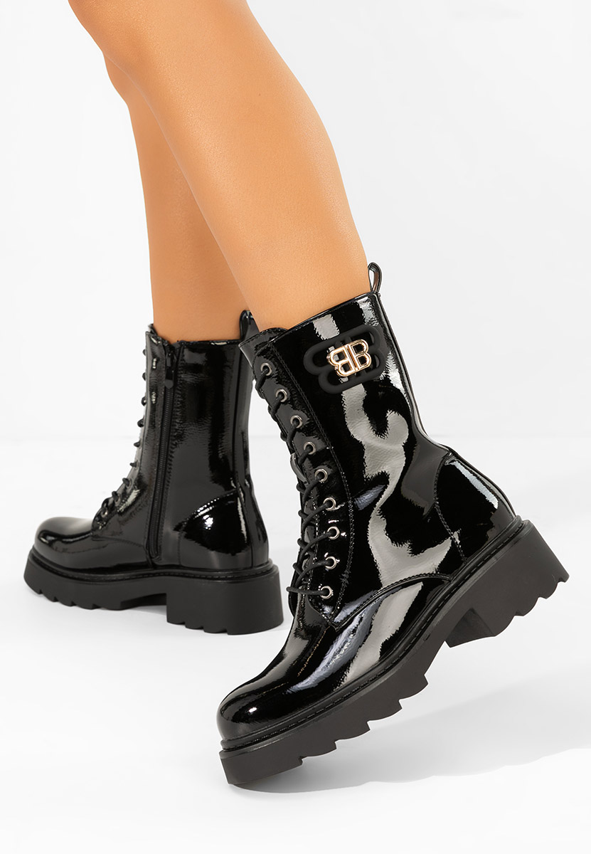 Bottines à lacets femme noirs Bettina
