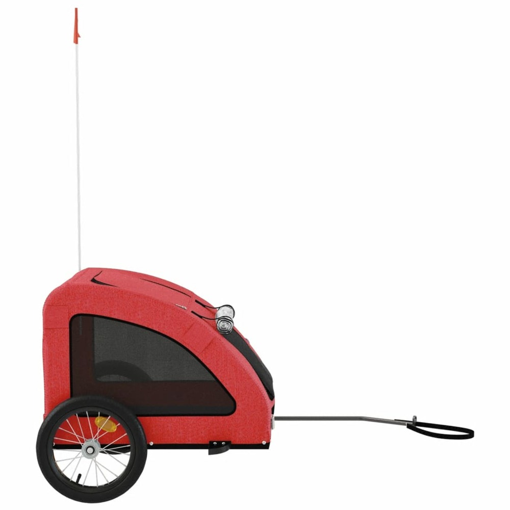 Remorque de vélo pour animaux de compagnie rouge