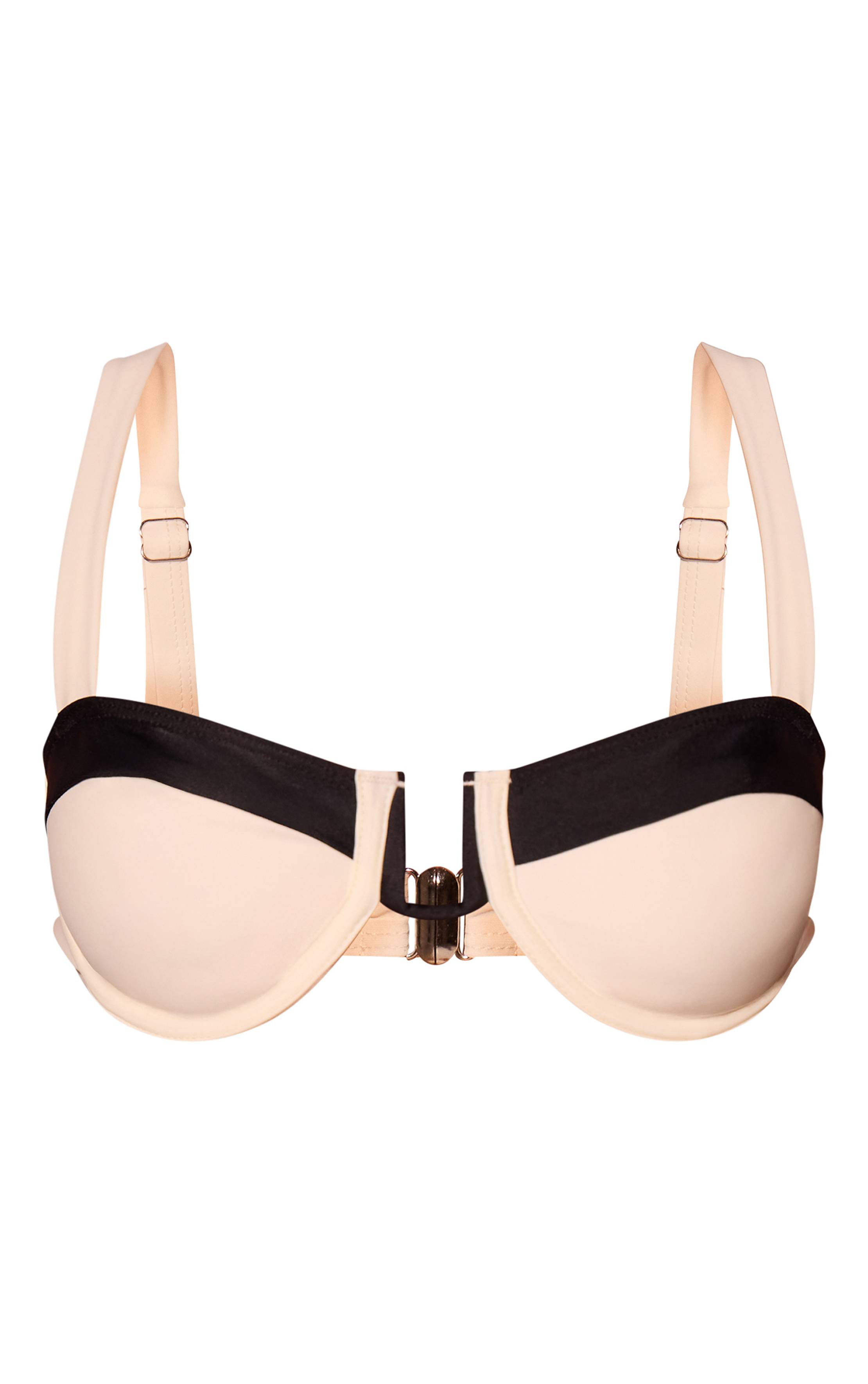Crème Haut De Bikini À Armatures Avec Barre En U