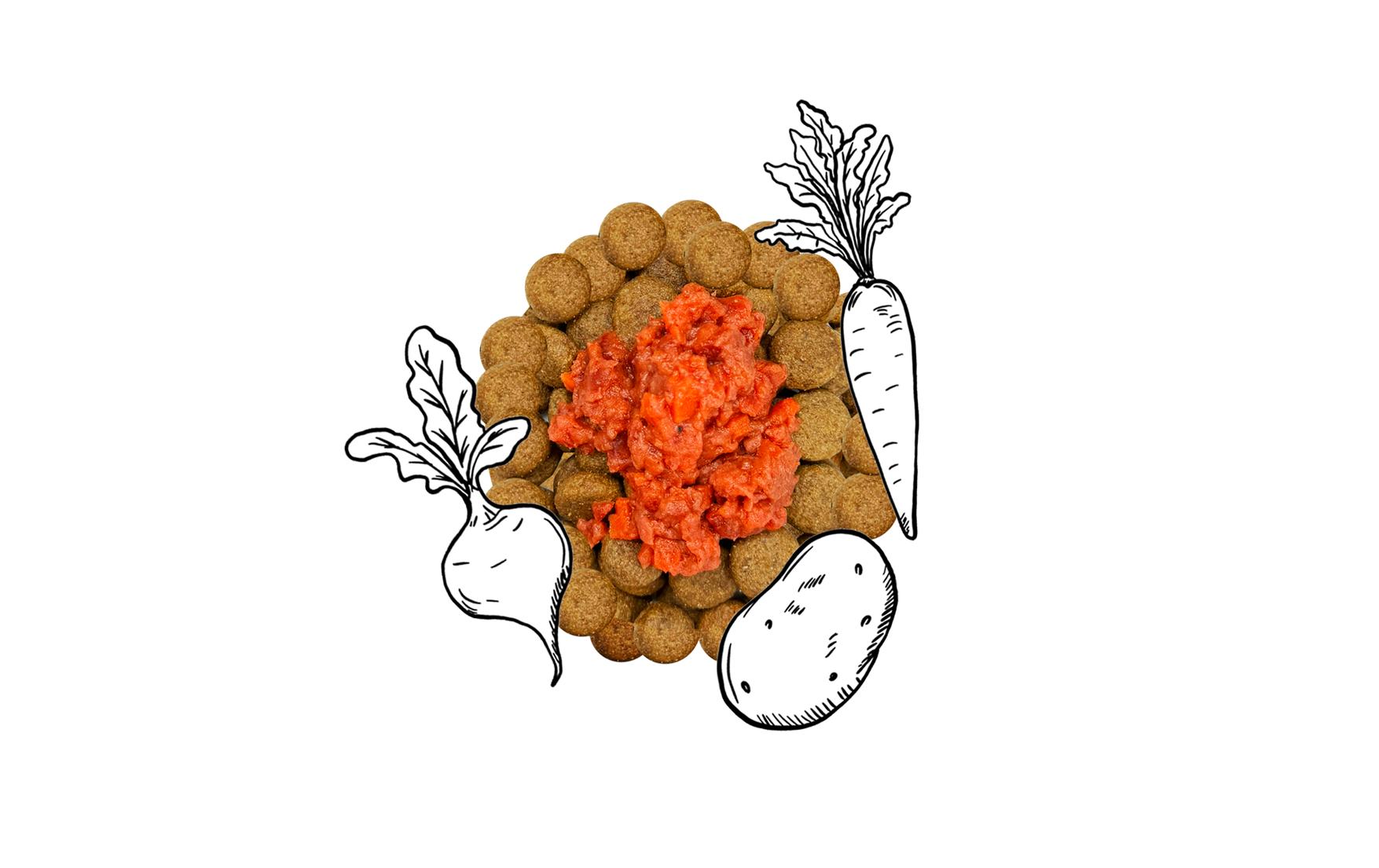 Nassfutter SteamCooked Topping Red, 200 gErgänzungsfuttermittel für ausgewachsene Hunde