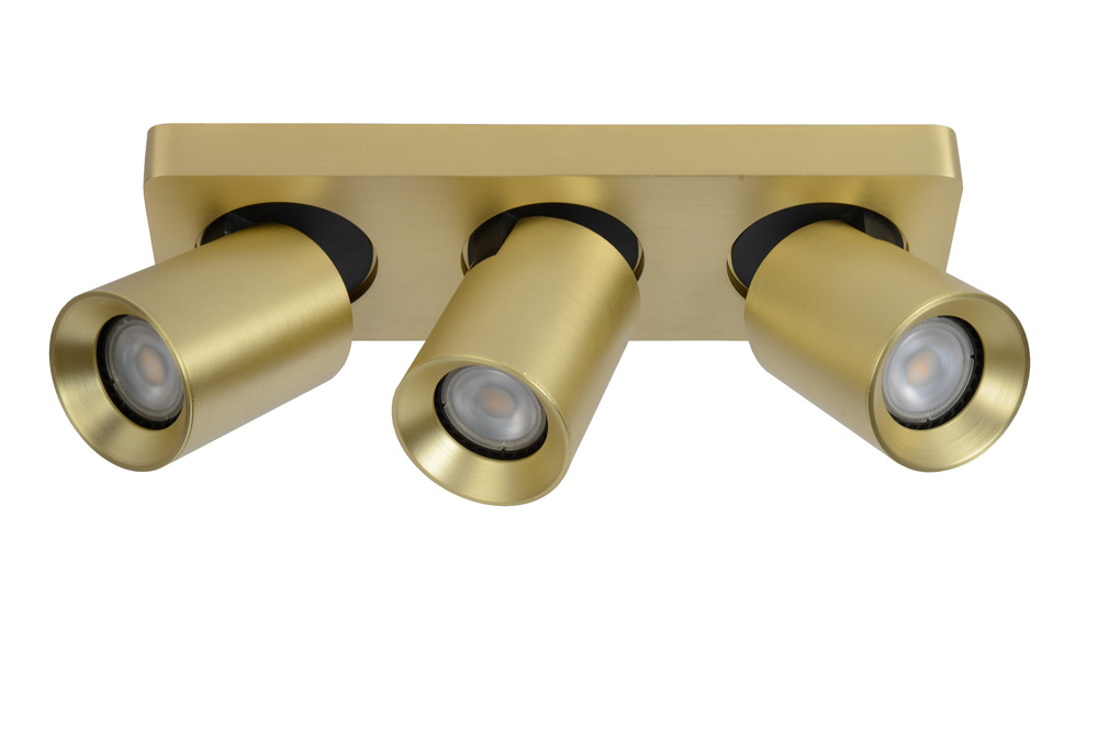 Lucide Nigel plafondlamp 3x 5W goud mat