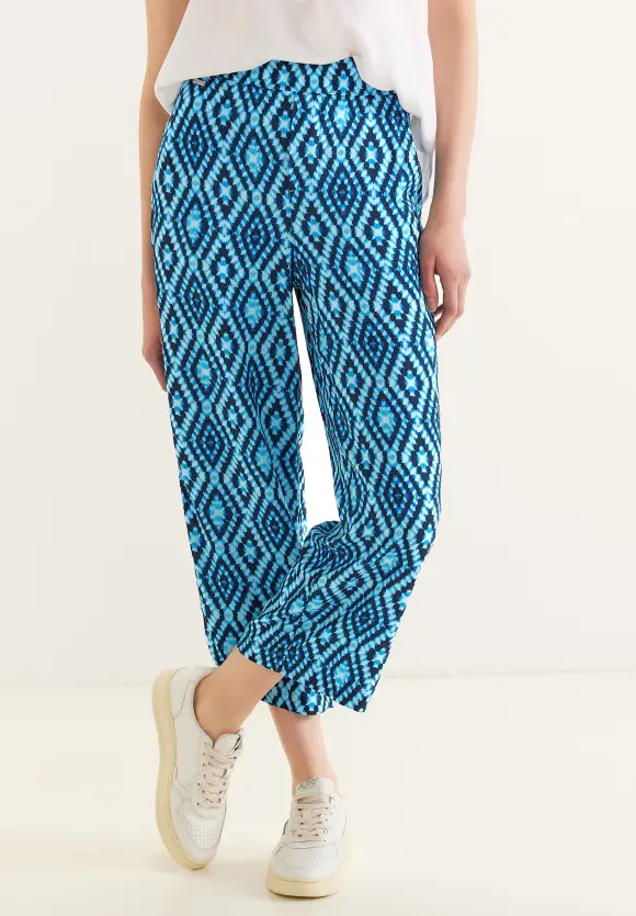 Loose Fit Hose mit Print - splash blue