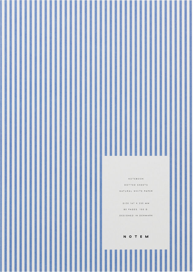 Notem Medium notesbog, Blå striber