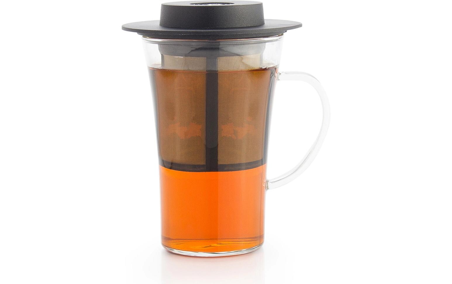 Tee-Set Bistro System 280 ml, Transparent / SchwarzTeetasse aus Borosilikatglas mit Permanentfilter
