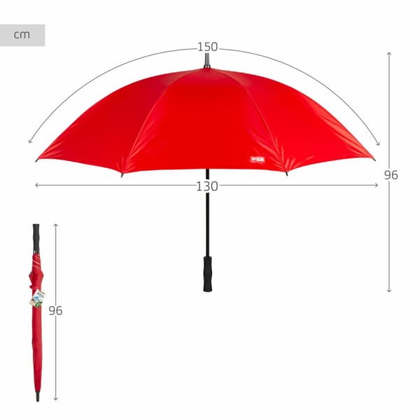 Paraply Aktive Rød Ø 150 cm 150 x 96 x 150 cm (6 enheter)