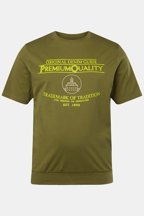 Men+ T-Shirt Bauchfit, Halbarm, Schrift Print, bis 84/86