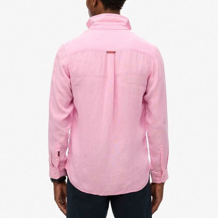 Superdry Vacation Linen LS Overhemd Heren