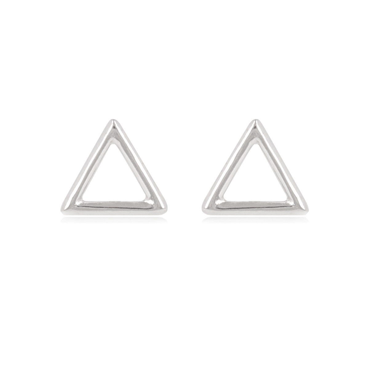 Boucles d'oreille argent rhodié forme triangulaire 5mm