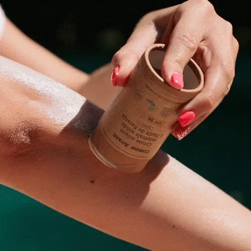 Crème solaire SPF30 minérale solide à l'huile de moringa - Version 3 - 1 crème solaire - 80g / Brut sans parfum