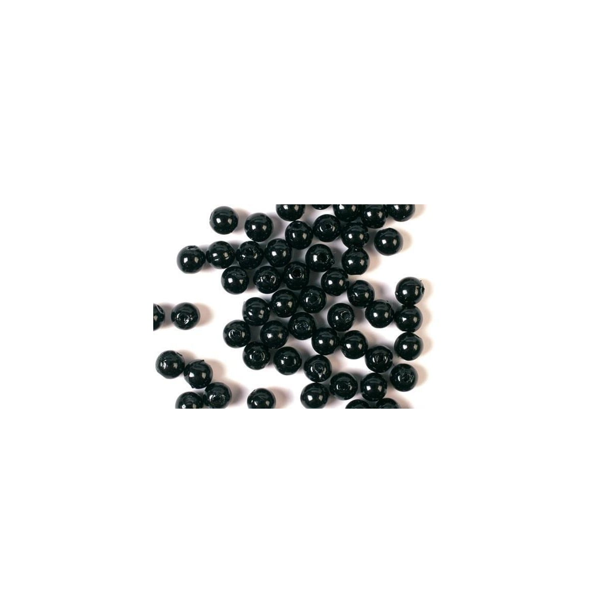 Plastpärlor 3mm 500g, Svart
