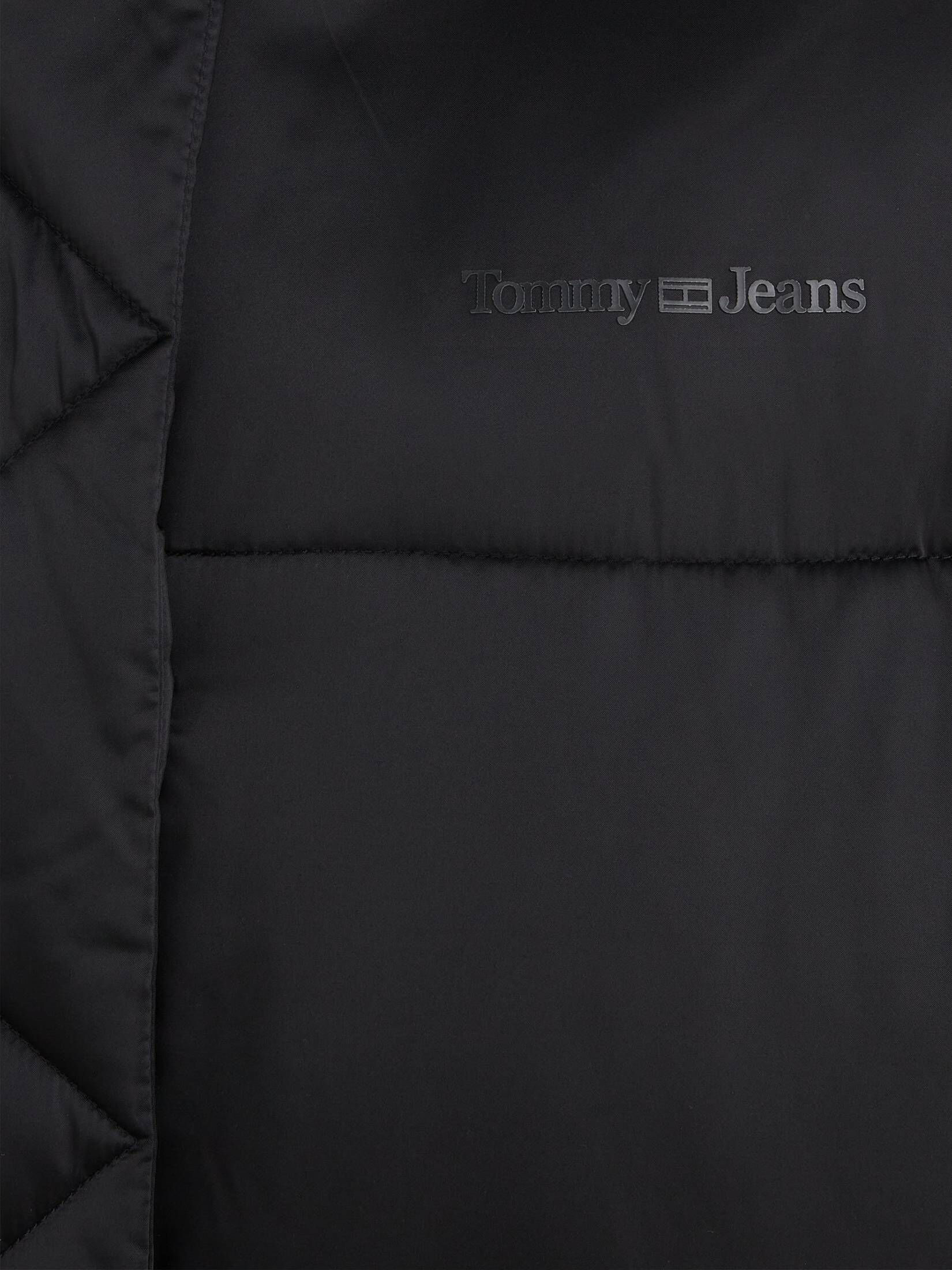 Tommy Jeans| Damen Steppmantel mit Kapuze TJW LONG SATIN PUFFER