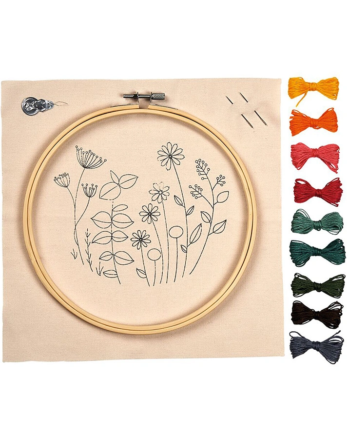 Stickrahmen-Set BLATT & BLÜTE DIY