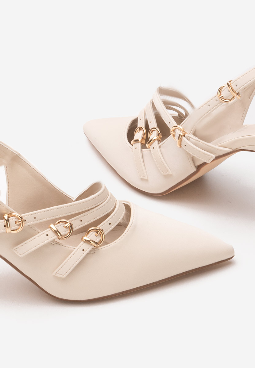 Chaussures à talon fin beige Hilma V2